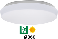Pragmalux LED Plafonniere / Wandarmatuur Polo G3 IP64 18W 3000K-6000K 3-CCT 1550-1700lm 360 (1x26W) +Daglichtsensor & Noodmodule 3 uur manueel