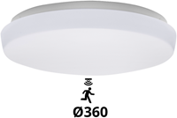 Pragmalux LED Plafonniere / Wandarmatuur Polo G3 IP64 18W 3000K-6000K 3-CCT 1550-1700lm 360 (1x26W) +Bewegingssensor