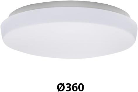 Pragmalux LED Plafonniere / Wandarmatuur Polo G3 IP64 18W 3000K-6000K 3-CCT 1550-1700lm 360 (1x26W)