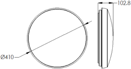 Pragmalux LED Plafonniere / Wandarmatuur Polo G3 IP64 22W 3000K-6000K 3-CCT 1950-2150lm 410 (1x32W) +Bewegingssensor & Noodmodule 3 uur manueel-4