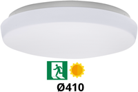 Pragmalux LED Plafonniere / Wandarmatuur Polo G3 IP64 22W 3000K-6000K 3-CCT 1950-2150lm 410 (1x32W) +Daglichtsensor & Noodmodule 3 uur manueel