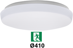 Pragmalux LED Plafonniere / Wandarmatuur Polo G3 IP64 22W 3000K-6000K 3-CCT 1950-2150lm 410 (1x32W) +Noodmodule 3uur manueel