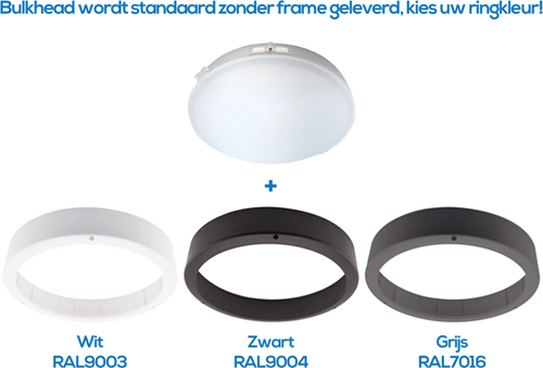 Pragmalux LED Bulkhead Venus G2 IP65 2,75W-5W 3000K-5000K 3-CCT 295-570lm Ø300 + Step-dim bewegingssensor & noodmodule 1uur autotest-2