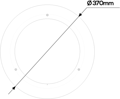Pragmalux LED Bulkhead Venus G2 370 Ring Zwart RAL9004-3