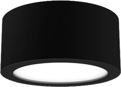 Pragmalux LED Downlight Essence G2 IP54 zwart opbouw max. 21W 3000K-6000K 3-CCT max. 2450lm 100D Ø200x80(H) Buitenmaat excl. LED Driver