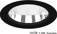 Pragmalux LED Downlight Fora IP65 172 - 150 25-30W 2350-3250lm 3000K-4000K 2-CCT zwart +Universele LED Driver (DALI2, 1-10V, Push-dim)