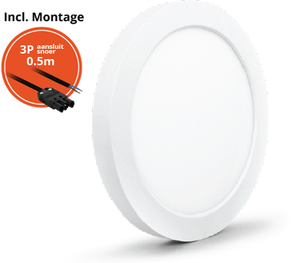 Pragmalux LED Downlight Luna G2 IP44 12W/18W 3000K-6000K 3-CCT 1400-2050lm 217 Buitenmaat - Gatmaat 65-185 incl. LED Driver &3P Aansluitsnoer