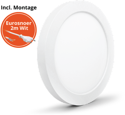 Pragmalux LED Downlight Luna G2 IP44 12W/18W 3000K-6000K 3-CCT 1400-2050lm 217 Buitenmaat - Gatmaat 65-185+Driver incl. eurosnoer 2m wit