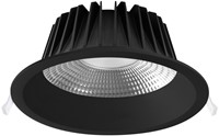 Pragmalux LED Downlight Mondial IP54 facet zwart verdiept 6-19,5W 725-2450lm 3-CCT CRI>90 UGR<19 60D BØ176 - GØ150-160 +Philips driver incl.3P snoer-3