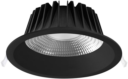 Pragmalux LED Downlight Mondial IP54 facet zwart verdiept 19,5W 2275-2450lm 3000K-3500K-4000K 3-CCT CRI>90 UGR<19 60D BØ176 - GØ150-160 +TCI Casambi Driver-3