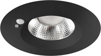 Pragmalux LED Downlight Mondial PIR IP54 facet zwart 13-18W 1400-2100lm 3-CCT UGR<19 60D BØ190 - GØ150-165 +LED Driver