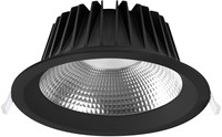 Pragmalux LED Downlight Mondial IP54 facet zwart licht verdiept 6-16W 700-1800lm 3-CCT CRI>90 UGR<19 60D BØ146 - GØ120-130 +Philips driver incl.3P snoer-3