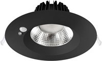 Pragmalux LED Downlight Mondial PIR IP54 facet zwart 13-18W 1400-2100lm 3-CCT UGR<19 60D BØ190 - GØ150-165 +LED Driver-2