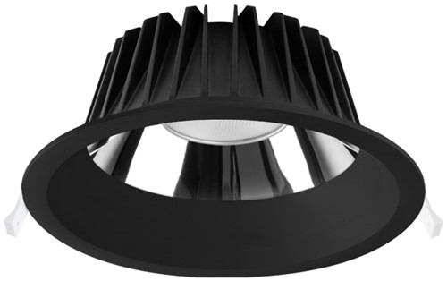 Pragmalux LED Downlight Mondial IP54 hoogglans zwart verdiept 16W 1700-1800lm 3-CCT CRI>90 UGR<19 60D BØ146 - GØ120-130 +Philips DALI2 driver-1