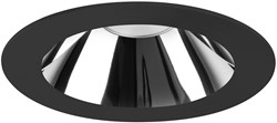 Pragmalux LED Downlight Mondial IP54 hoogglans zwart plat 6-19,5W 725-2450lm 3-CCT CRI>90 UGR<19 60D BØ168 - GØ150 +Philips driver