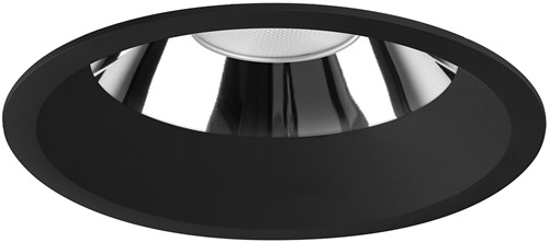 Pragmalux LED Downlight Mondial IP54 hoogglans zwart verdiept 16W 1700-1800lm 3000K-3500K-4000K 3-CCT CRI>90 UGR<19 60D BØ146 - GØ120-130 +TCI Casambi Driver-1