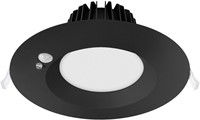 Pragmalux LED Downlight Mondial PIR IP54 opaal zwart 13-18W 1400-2100lm 3-CCT 100D BØ176 - GØ150-160 +LED Driver incl.3P aansluitsnoer-2