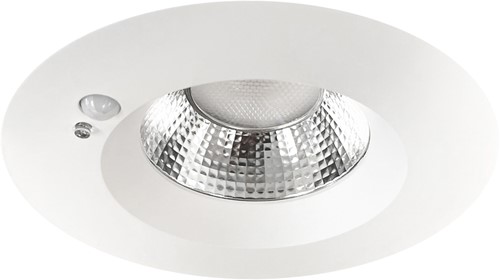 Pragmalux LED Downlight Mondial PIR IP54 facet wit 13-18W 1400-2100lm 3-CCT UGR<19 60D BØ190 - GØ150-165 +LED Driver