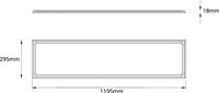 Pragmalux LED Frame Paneel Conto 30x120cm 40W 3CCT 3000K-3500K-4000K 4600-5000lm zwart +TCI Casambi Driver (2x28W)-4