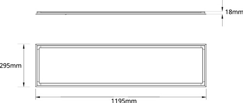 Pragmalux LED Frame Paneel Conto 30x120cm 40W 3CCT 3000K-3500K-4000K 4600-5000lm wit +TCI Casambi Driver (2x28W)-4