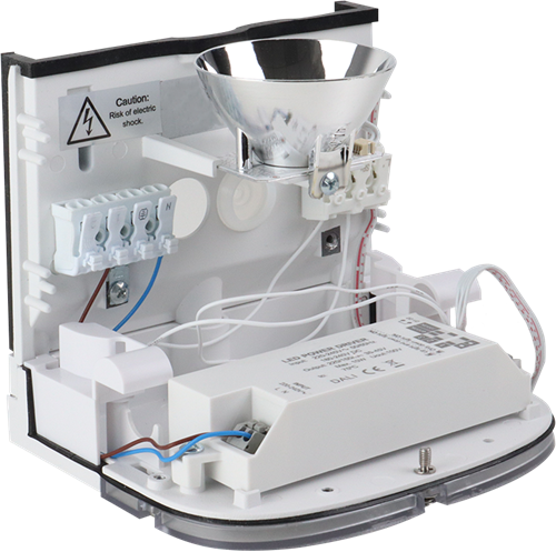 Pragmalux LED Gevelarmatuur Briq Up/Down IP65 C4 Down 7W 800-840lm Up 3W 400-420lm 3000-4000K 2CCT Wit RAL 9003 + Daglichtsensor+noodmodule zelftest 1uur-5