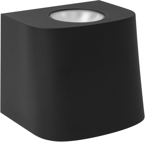 Pragmalux LED Gevelarmatuur Briq Up/Down IP65 C4 Down 7W 800-840lm Up 3W 400-420lm 3000-4000K 2CCT Grafiet Zwart RAL9011 DALI-2-2