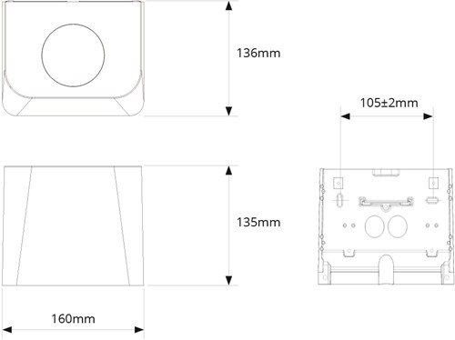 Pragmalux LED Gevelarmatuur Briq Up/Down IP65 C4 Down 7W 800-840lm Up 3W 400-420lm 3000-4000K 2CCT Grafiet Zwart RAL9011+noodmodule zelftest 1uur-7