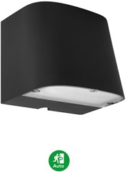Pragmalux LED Gevelarmatuur Briq Up/Down IP65 C4 Down 7W 800-840lm Up 3W 400-420lm 3000-4000K 2CCT Grafiet Zwart RAL9011+noodmodule zelftest 1uur