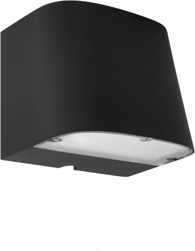 Pragmalux LED Gevelarmatuur Briq Up/Down IP65 C4 Down 7W 800-840lm Up 3W 400-420lm 3000-4000K 2CCT Grafiet Zwart RAL9011 + Daglichtsensor-1