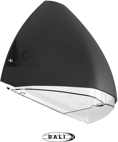 Pragmalux LED Gevelarmatuur Squalo mini IP65 IK10 7-12W 900-1650lm 2CCT 3000K-4000K Symmetrisch Antraciet RAL7016 DALI2