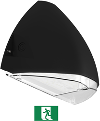 Pragmalux LED Gevelarmatuur Squalo mini IP65 IK10 7-12W 900-1650lm 2CCT 3000K-4000K Symmetrisch Zwart RAL9005 + Noodmodule 1uur zelftest