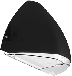 Pragmalux LED Gevelarmatuur Squalo mini IP65 IK10 7-12W 900-1650lm 2CCT 3000K-4000K Symmetrisch Zwart RAL9005