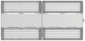 Pragmalux LED Balvast Sporthalarmatuur Lineo IP66 IK10 480W 4000K 67200lm 80x100D (3 Units) Grijs - 0-10V Dimbaar-2