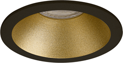 Pragmalux Inbouwspot Apollo Rond Verdiept Zwart/Goud - Incl. GU10 Fitting
