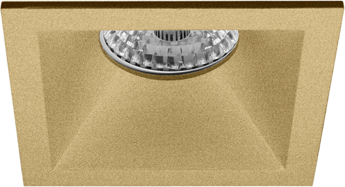 Pragmalux Inbouwspot Apollo Vierkant Verdiept Goud RAL1003 - Incl. GU10 Fitting