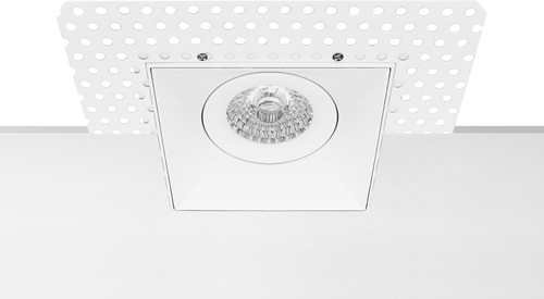 Pragmalux Inbouwspot Navis Trimless Vierkant Kantelbaar wit RAL9003 - Incl. GU10 Fitting