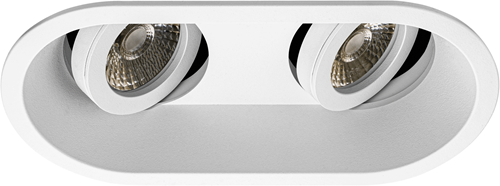 Pragmalux Inbouwspot Zena Rond 2V Kantelbaar wit RAL9003 - Incl. GU10 Fitting