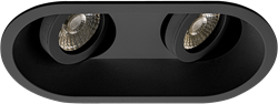 Pragmalux Inbouwspot Zena Rond 2V Kantelbaar Zwart - Incl. GU10 Fitting