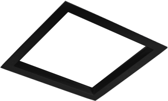 Pragmalux LED Inbouwspot Squadro 1V Zwart 215x215 Buitenmaat - Gatmaat 205x195
