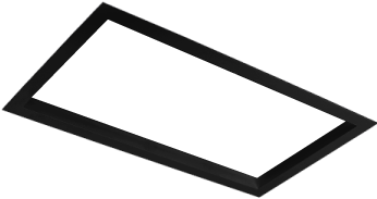Pragmalux LED Inbouwspot Squadro 2V Zwart 215x390 Buitenmaat - Gatmaat 205x370