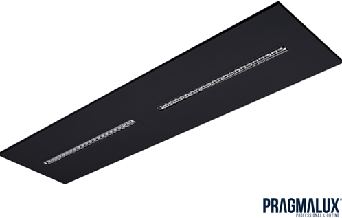Pragmalux LED Inlegarmatuur Modul 30x120cm 26-30W 3500-4200lm 3000K-4000K 2CCT UGR<16 zwart RAL9005 +driver