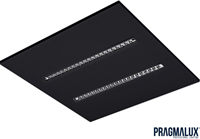 Pragmalux LED Inlegarmatuur Modul 60x60cm 26-30W 3500-4200lm 3000K-4000K 2CCT UGR<16 zwart RAL9005 +driver