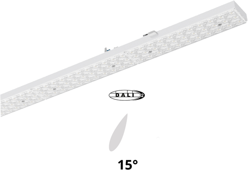 Pragmalux PRX-Line LED module HO 1528mm 75W 12900lm 6500K asymetrisch Links 15D DALI
