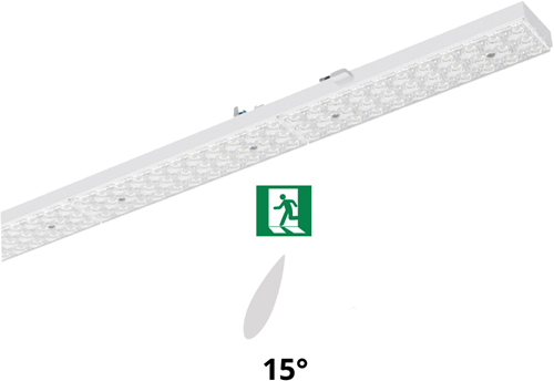 Pragmalux PRX-Line LED module 1528mm 32-60W 9150-4880lm 6500K asymetrisch Links 15 noodverlichting 3h 600lm