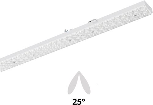 Pragmalux PRX-Line LED module HO 1528mm 75-22W 12900-3785Lm 4000K asymmetrisch dubbel 25D