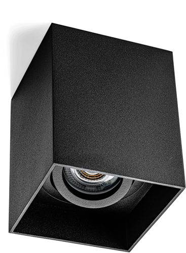 Pragmalux Opbouwspot Luxo Vierkant Kantelbaar Zwart - Incl. GU10 Fitting