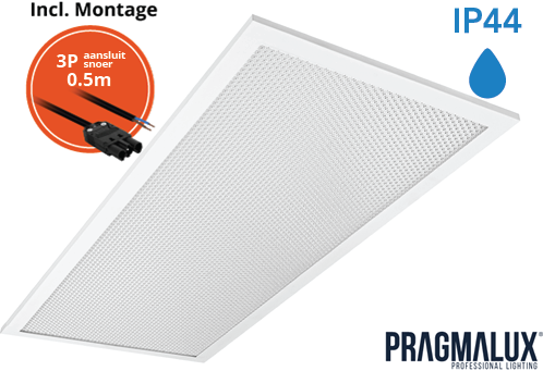 Pragmalux LED Paneel 30x60cm Sigma G2 IP44 9-20W 3000K-4000K 2-CCT 1050-2500lm UGR<19 +Driver incl. GST18i3 (2x14W)