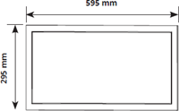Pragmalux LED Paneel 30x60cm Sigma G2 IP65 CRI>90 6-20W 5000K-6500K 2-CCT 800-2600lm UGR<19 +Philips Driver (2x14W/2X18W)-2