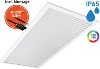 Pragmalux LED Paneel 30x60cm Sigma G2 IP65 CRI>90 6-20W 5000K-6500K 2-CCT 800-2600lm UGR<19 +Philips Driver incl. 3P Aansluitsnoer (2x14W/2X18W)