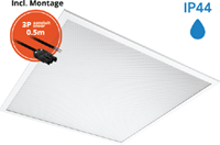 Pragmalux LED Paneel 60x60cm Sigma G2 IP44 18-26W 3000K-4000K 2-CCT 2400-3650lm UGR<19 +Philips Driver incl. 3P Aansluitsnoer (4x14W)